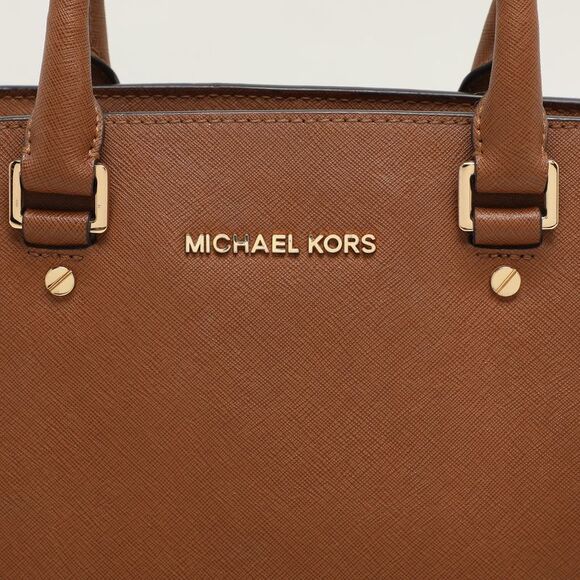 Michael Kors Brown Leather Medium Selma Satchel - Picture 5 of 7